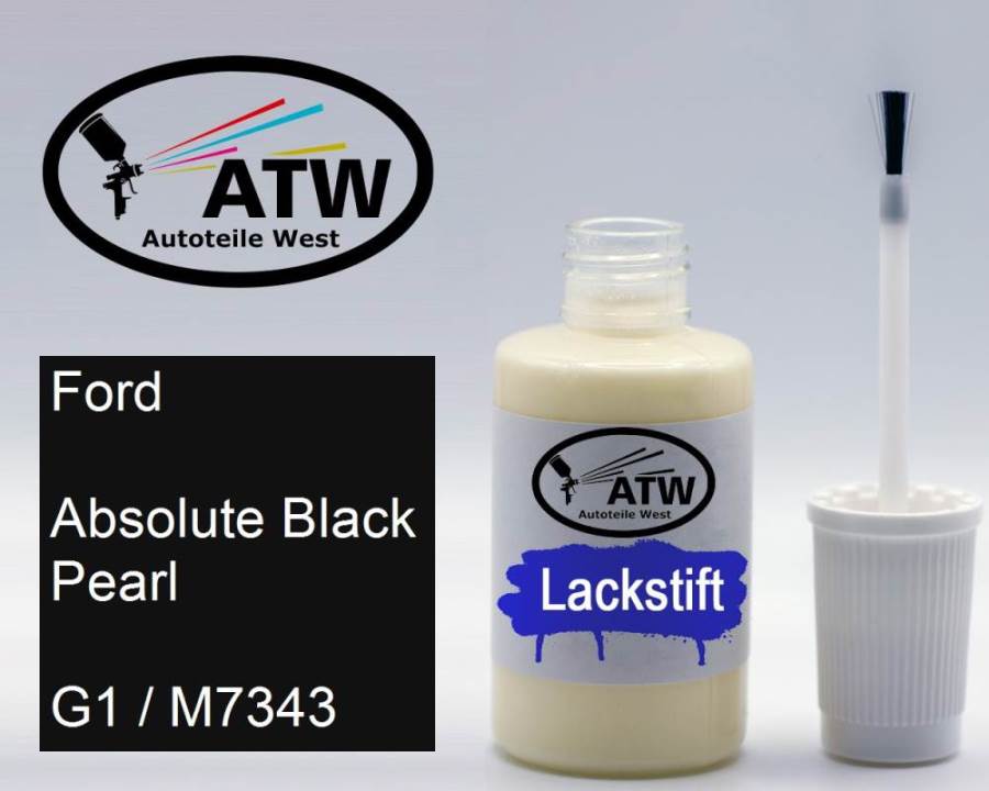 Ford, Absolute Black Pearl, G1 / M7343: 20ml Lackstift, von ATW Autoteile West.